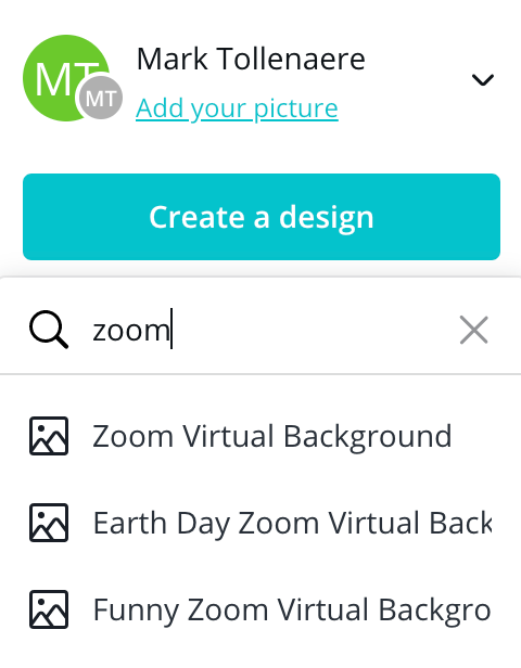 canva zoom achtergrond
