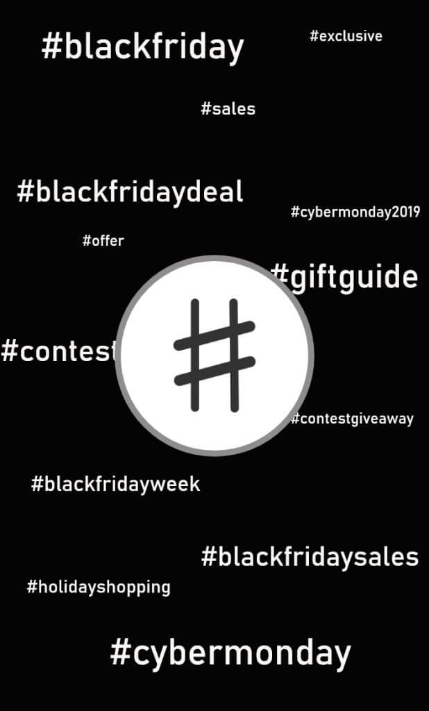 Black Friday en Cyber Monday hashtags