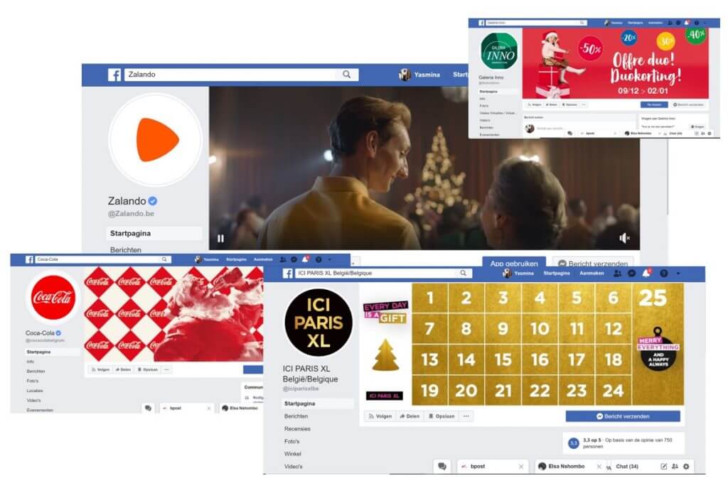 Facebook coverfoto's kerstthema