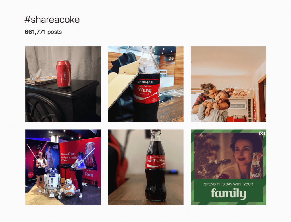 Hashtag Share a coke