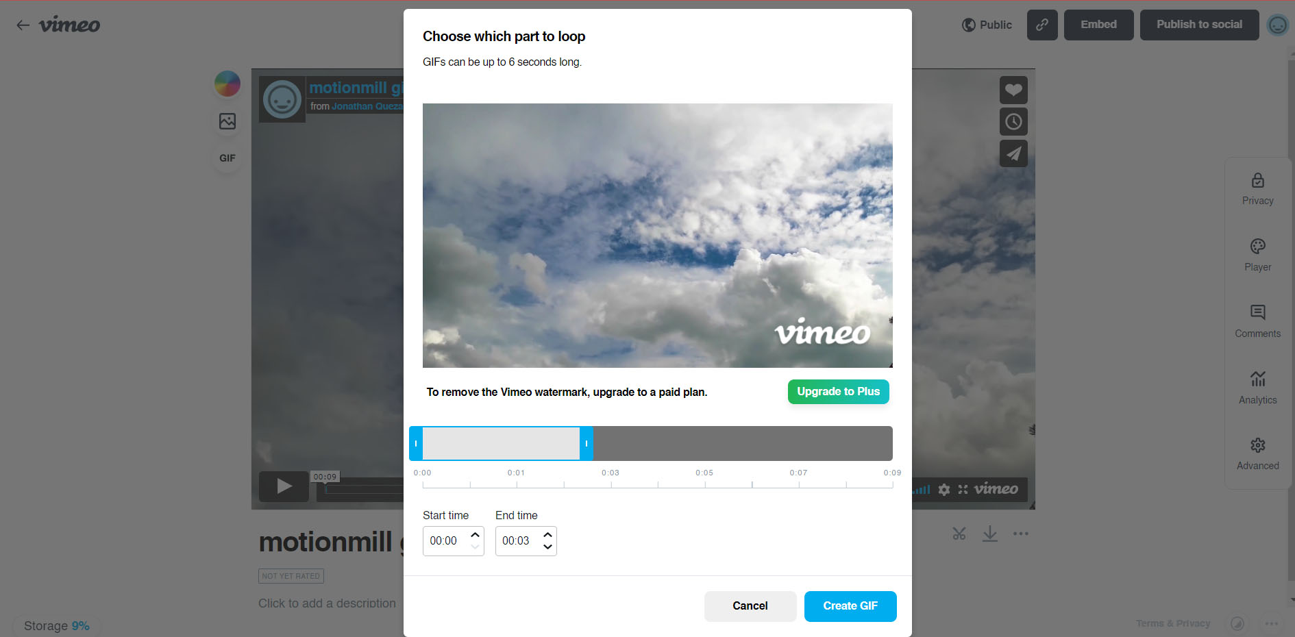 vimeo gif knop opgelost